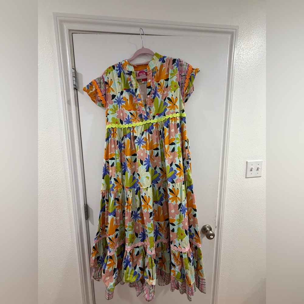CeliaB Floral Multicolor Midi Dress